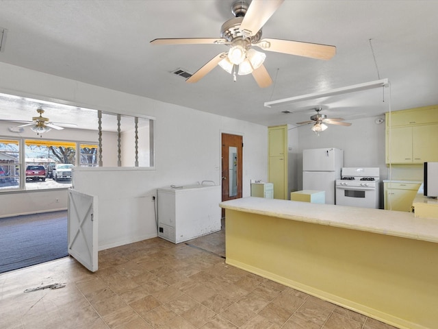 kitchen with white appliances