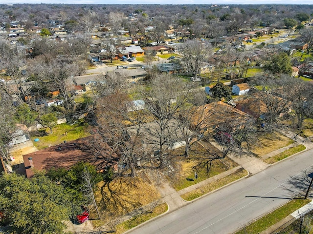 aerial view with a residential view