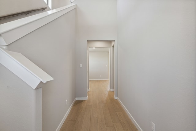 hall featuring light hardwood / wood-style floors