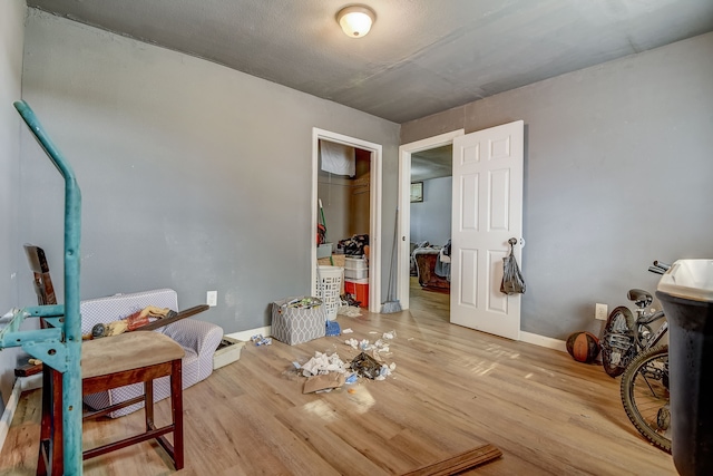 interior space with light wood-type flooring