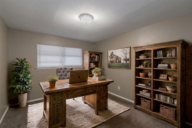 view of carpeted office