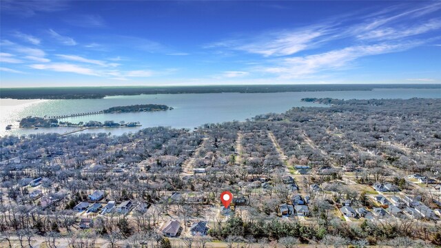 6130 Inca Dr, Mabank, TX 75156 - birds eye view of property with a water view