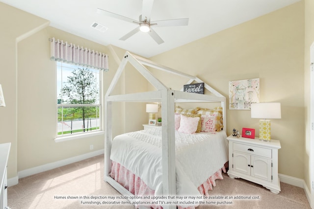 9352 Wildcat Rdg, Godley, TX 76044 - carpeted bedroom featuring ceiling fan