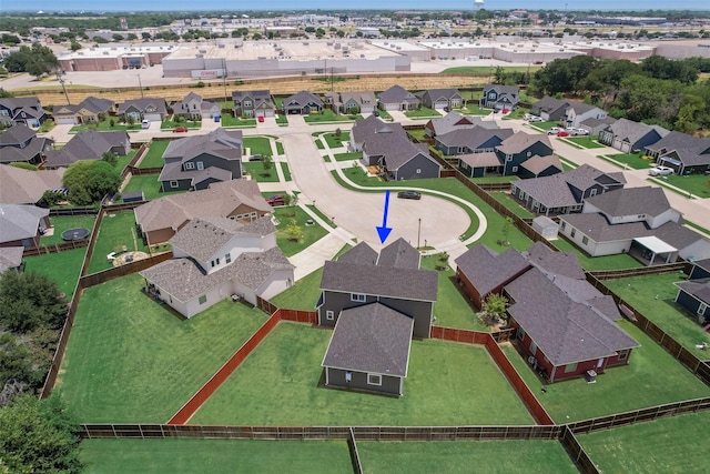 drone / aerial view featuring a residential view