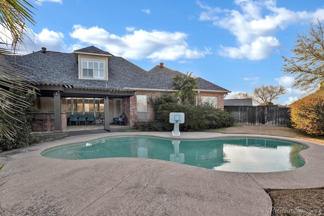 view of pool featuring a patio area