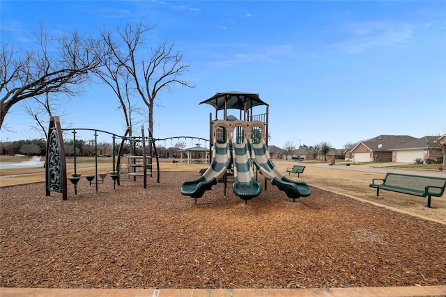 view of community jungle gym