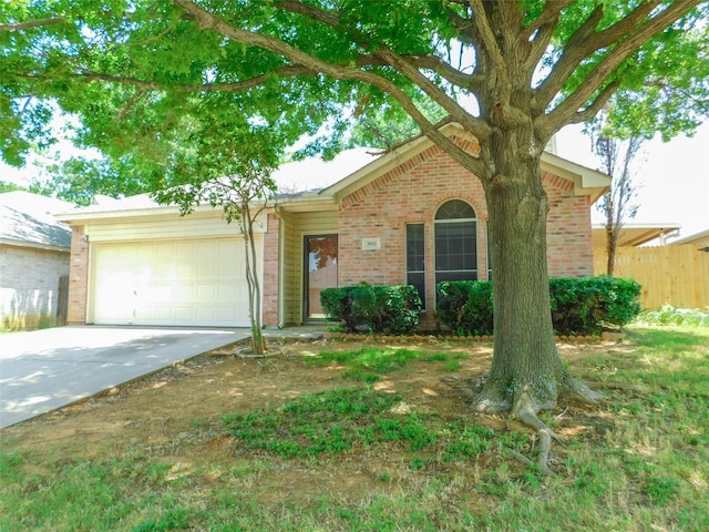 ranch-style home with a garage