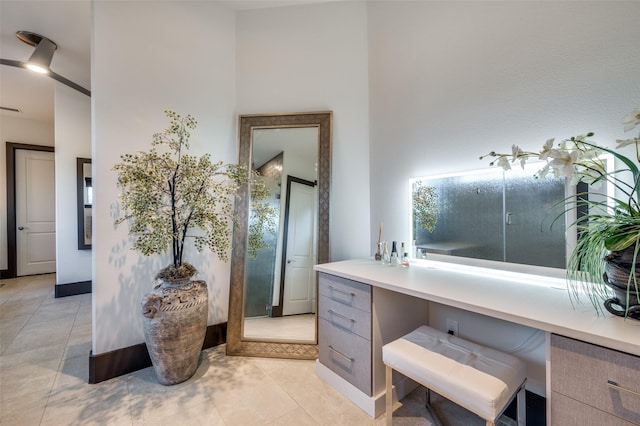 bathroom featuring tile patterned flooring