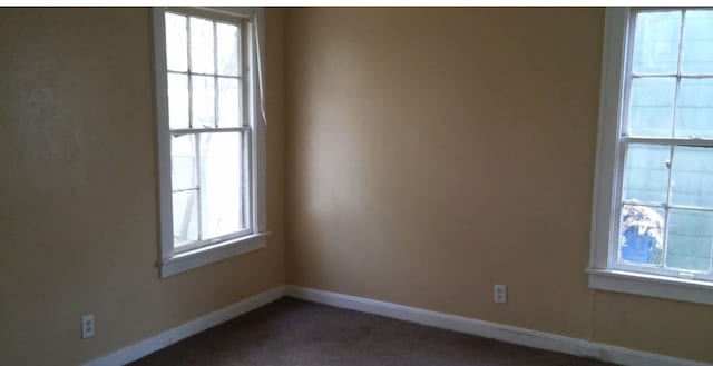 view of carpeted empty room