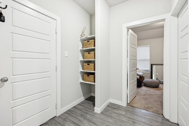 mudroom featuring light hardwood / wood-style floors