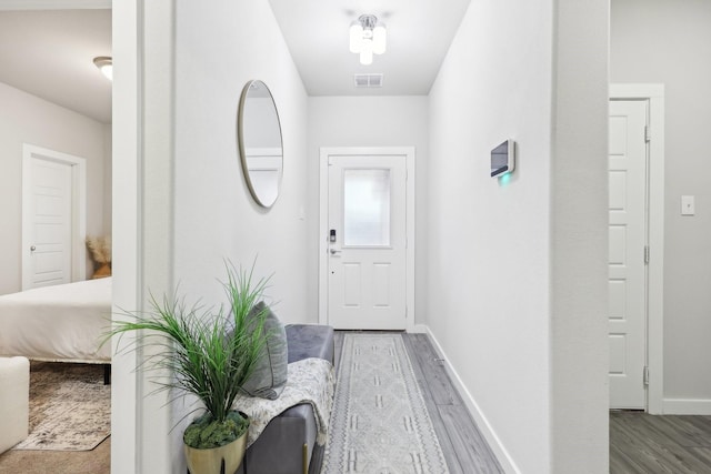 interior space featuring hardwood / wood-style floors