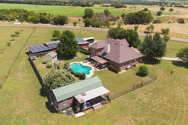 bird's eye view featuring a rural view