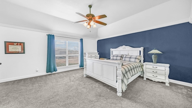 157 Churchill Cir, Weatherford, TX 76085 - carpeted bedroom with lofted ceiling and a ceiling fan