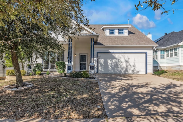 view of front of home featuring a garage