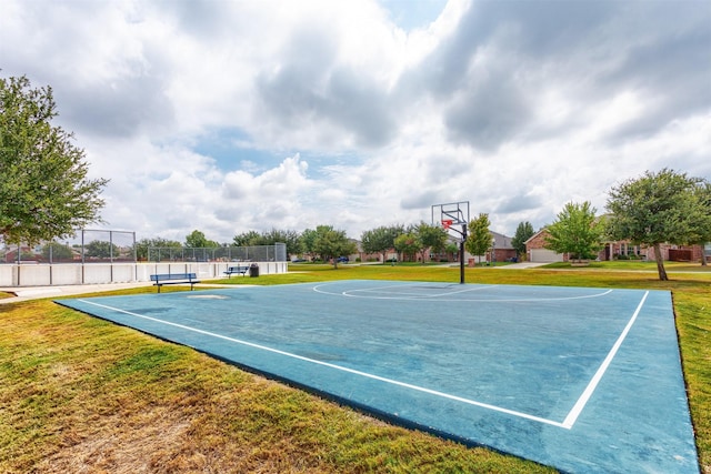 2745 Sunlight Dr, Little Elm, TX 75068 - view of sport court featuring a lawn
