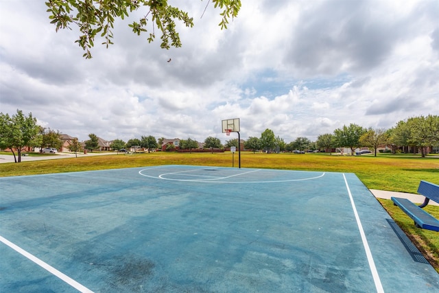 2745 Sunlight Dr, Little Elm, TX 75068 - view of sport court featuring a lawn