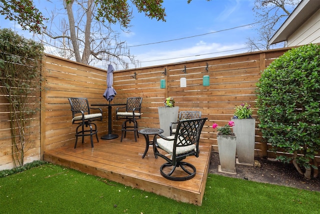 view of wooden terrace