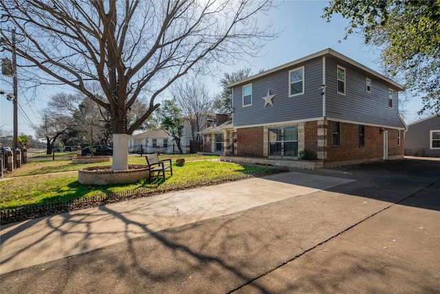 exterior space with a lawn