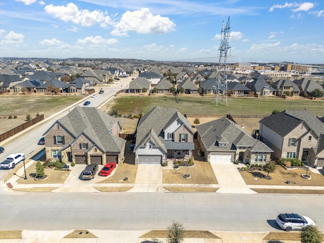 drone / aerial view with a residential view