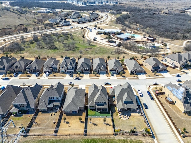 bird's eye view with a residential view