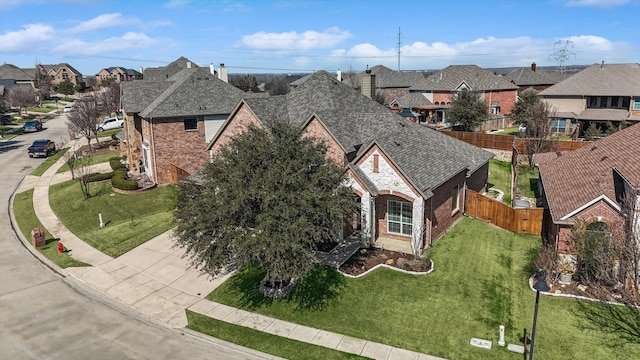 birds eye view of property featuring a residential view