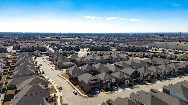 drone / aerial view with a residential view