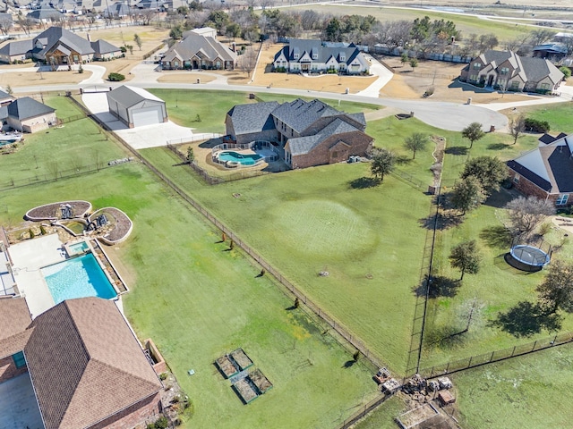 drone / aerial view featuring a residential view