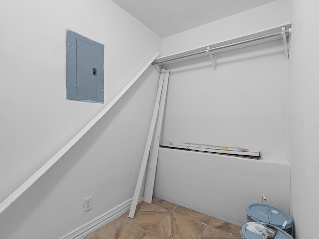 walk in closet with electric panel