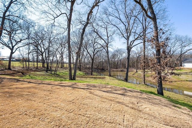 view of yard featuring a water view