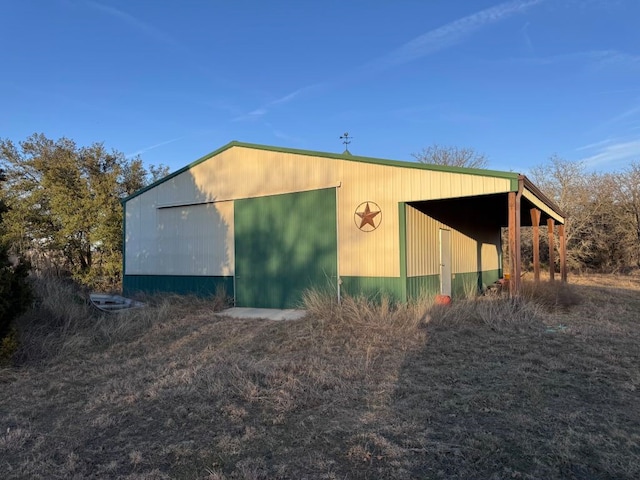 view of pole building