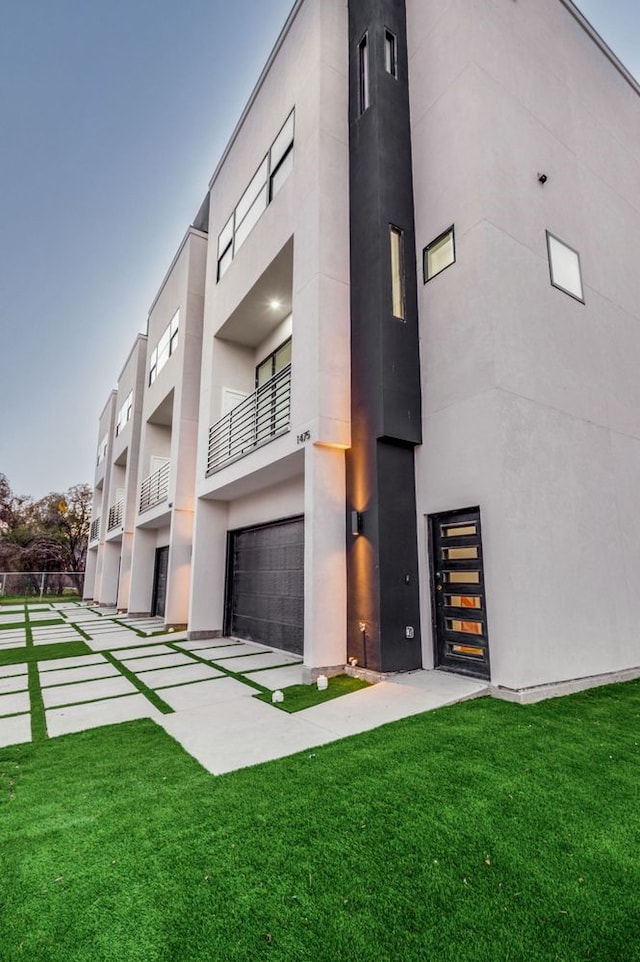 view of property with an attached garage