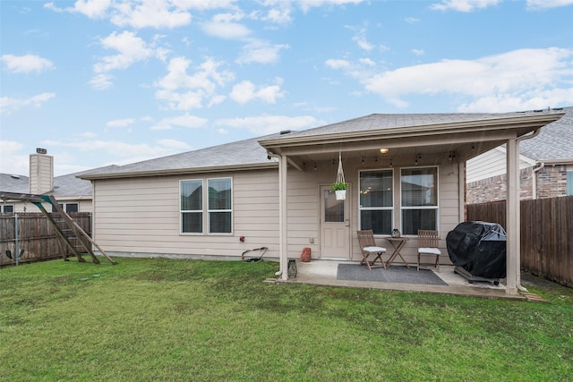 124 Feverbush Dr, Fate, TX 75189 - back of house with a patio area