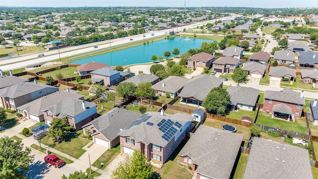 aerial view with a residential view