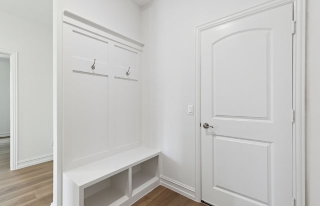 5917 Mayer Ave, Pilot Point, TX 75009 - mudroom featuring wood finished floors and baseboards