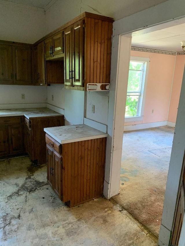 kitchen with light countertops