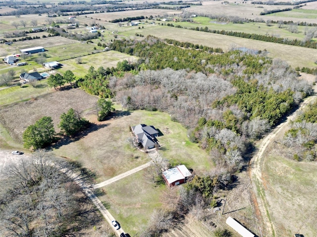 bird's eye view featuring a rural view