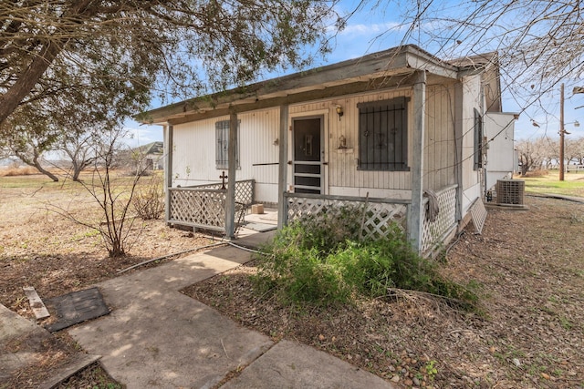 view of front of house with central AC