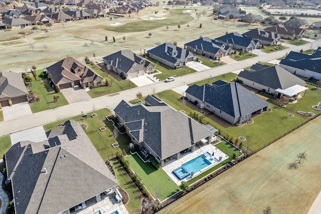 bird's eye view with a residential view