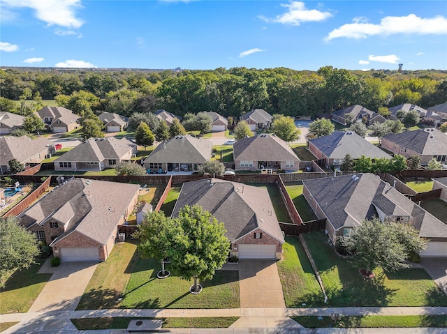 drone / aerial view with a residential view