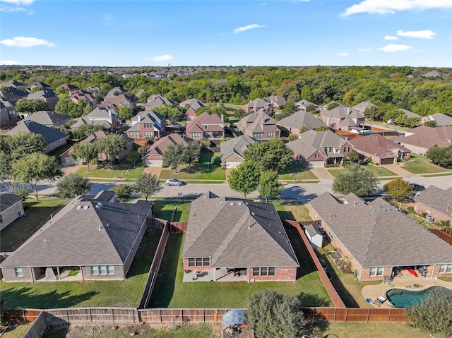 drone / aerial view featuring a residential view