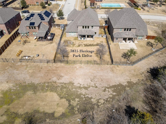 birds eye view of property featuring a residential view