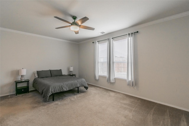 537 Running Water Trl, Fort Worth, TX 76131 - carpeted bedroom with crown molding and ceiling fan