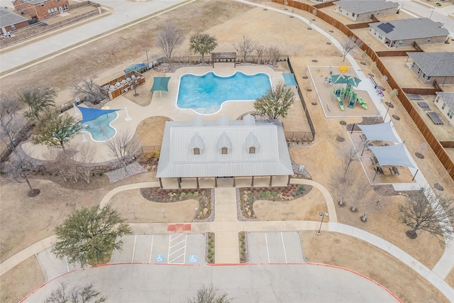 537 Running Water Trl, Fort Worth, TX 76131 - bird's eye view of a pool