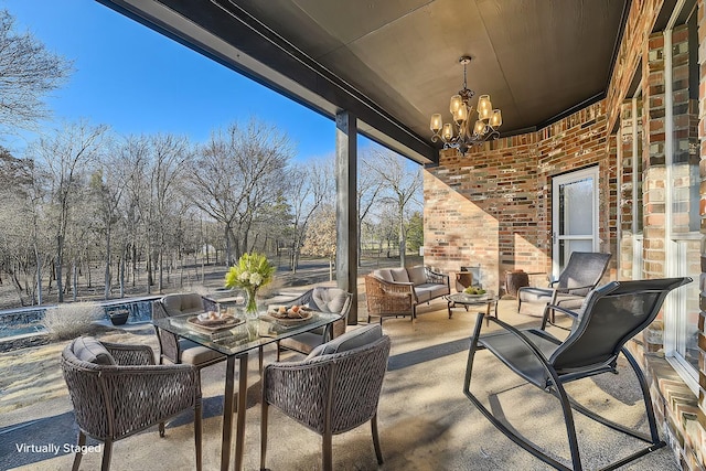 view of patio featuring outdoor lounge area