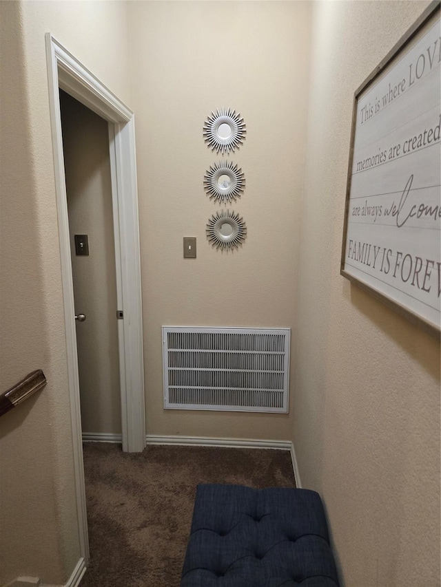 interior details with carpet floors, visible vents, and baseboards