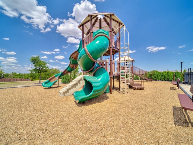 view of community jungle gym