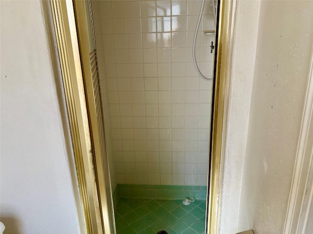 room details with a shower stall