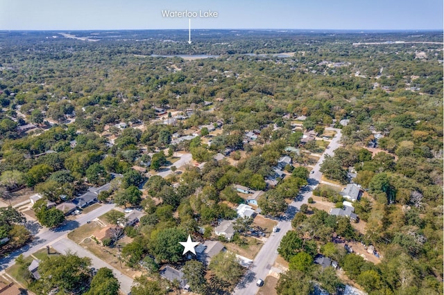 aerial view with a forest view