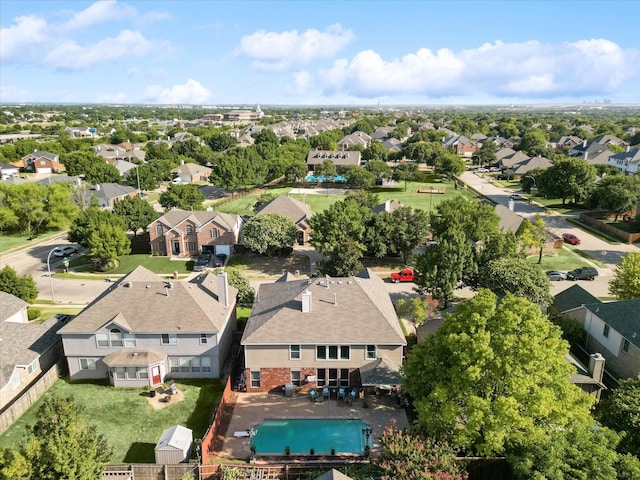 bird's eye view featuring a residential view