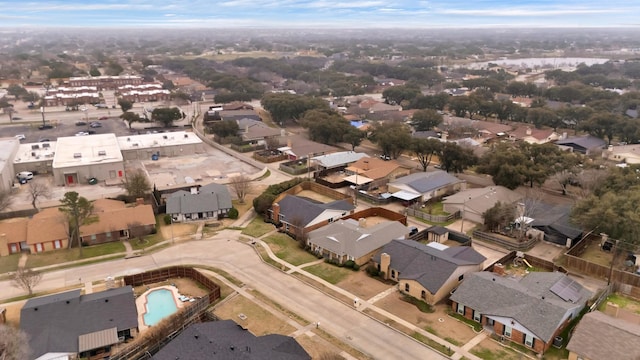 bird's eye view with a residential view